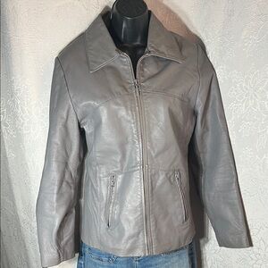 Fairweather Grey Size S Leather Jacket